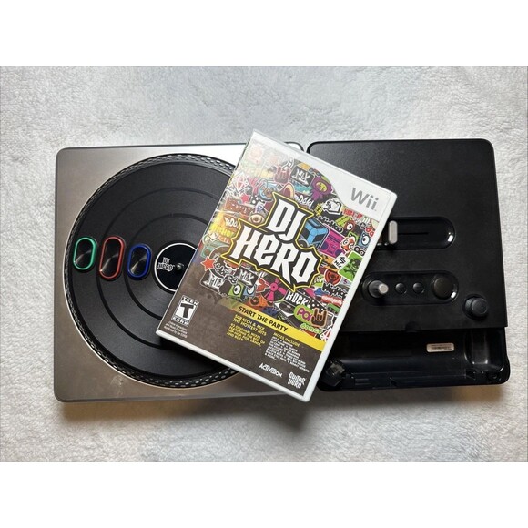 Nintendo Wii DJ Hero Turntable With Game Included - No Box - Picture 1 of 12
